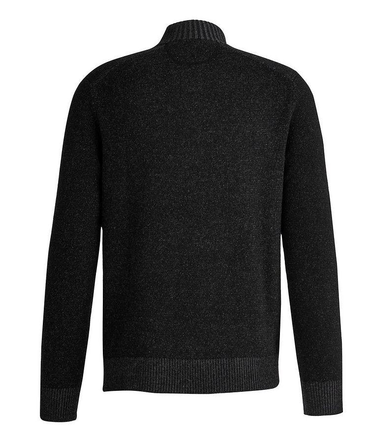 Quarter-Zip Wool-Blend Mock Neck Sweater image 1