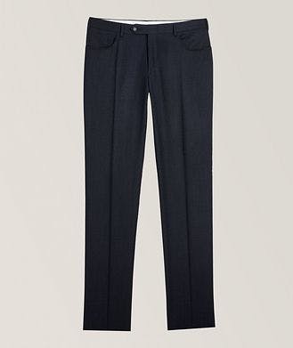 Canali Impeccabile Solid Wool Dress Pants
