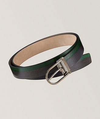 Ferragamo Adjustable Leather Pin-Buckle Belt