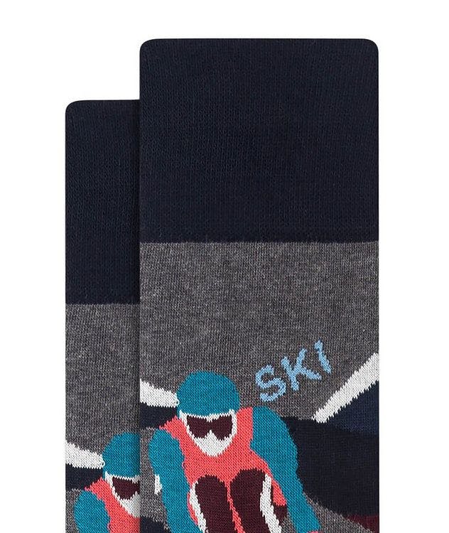 Slalom Ski Print Cotton Socks picture 2