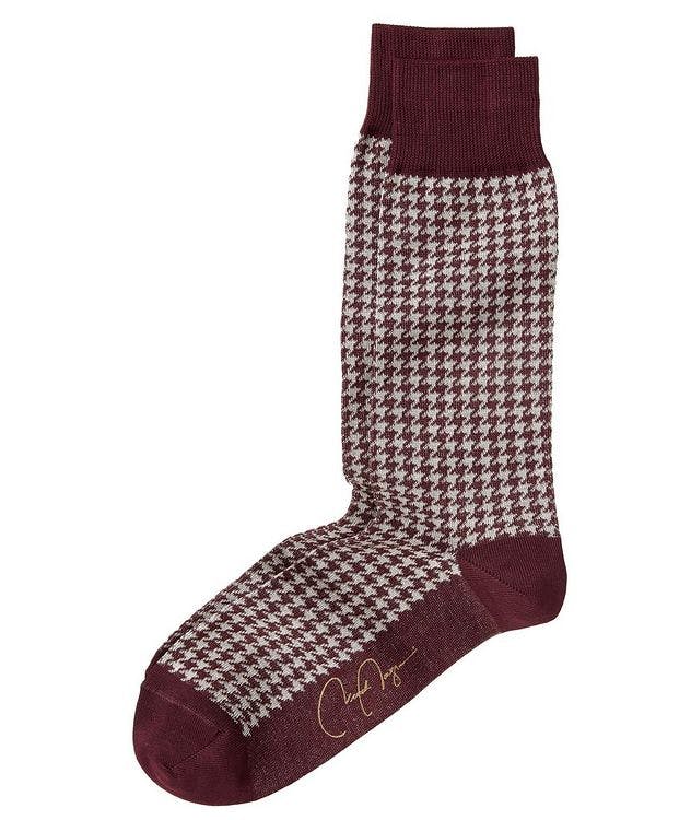 Houndstooth Stretch-Cotton Socks picture 1