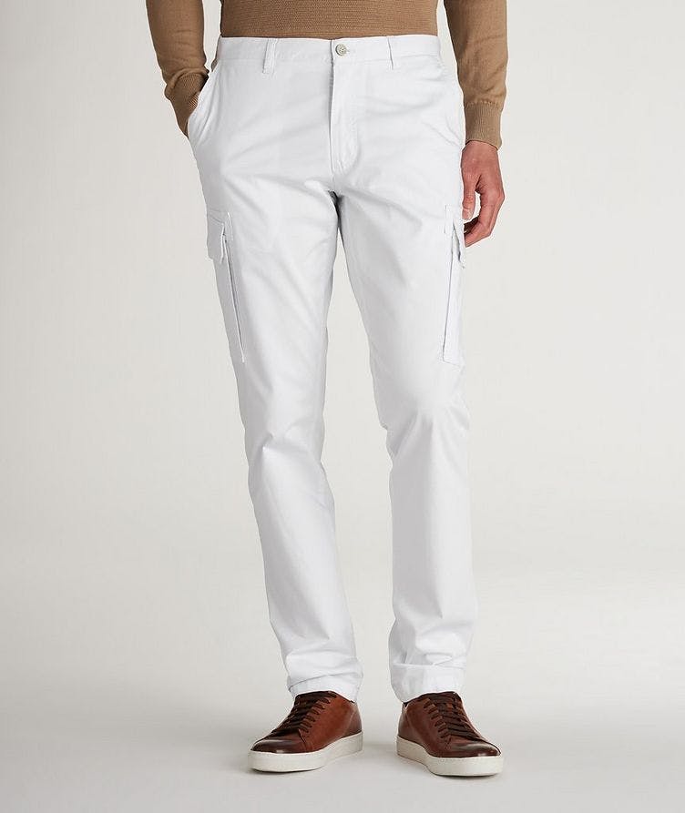 Slim Fit Stretchy-Cotton Cargo Pants image 1