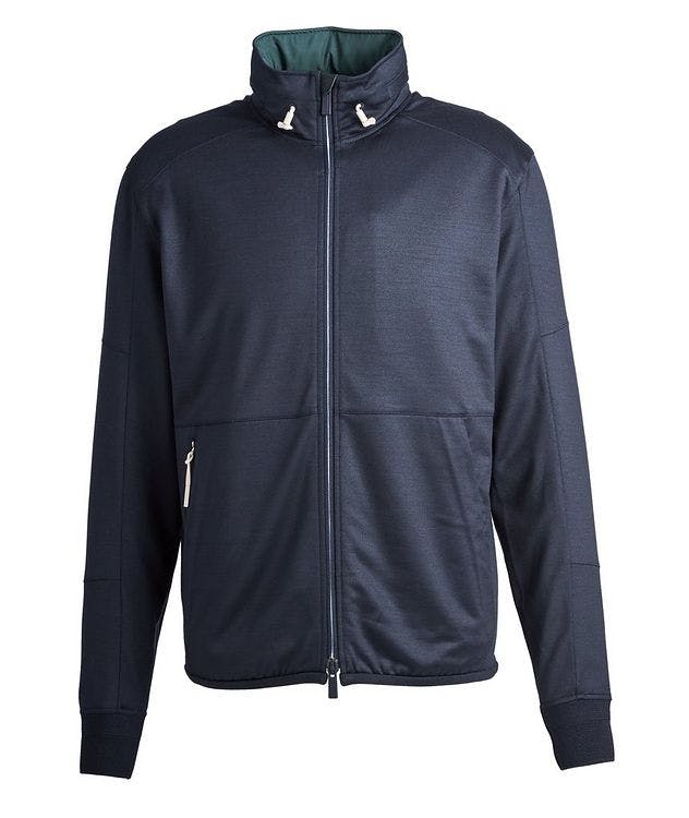 High Performance Hooded Stretch-Wool Sweatshirt picture 1