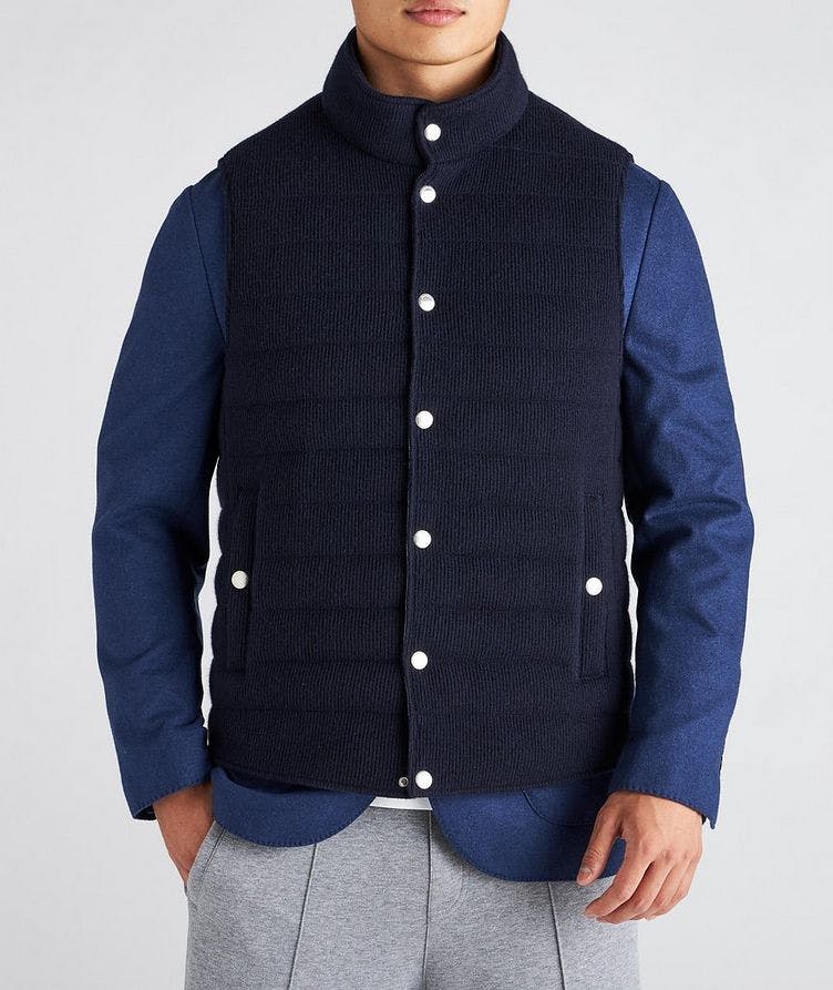 Quilted Cashmere Vest image 1