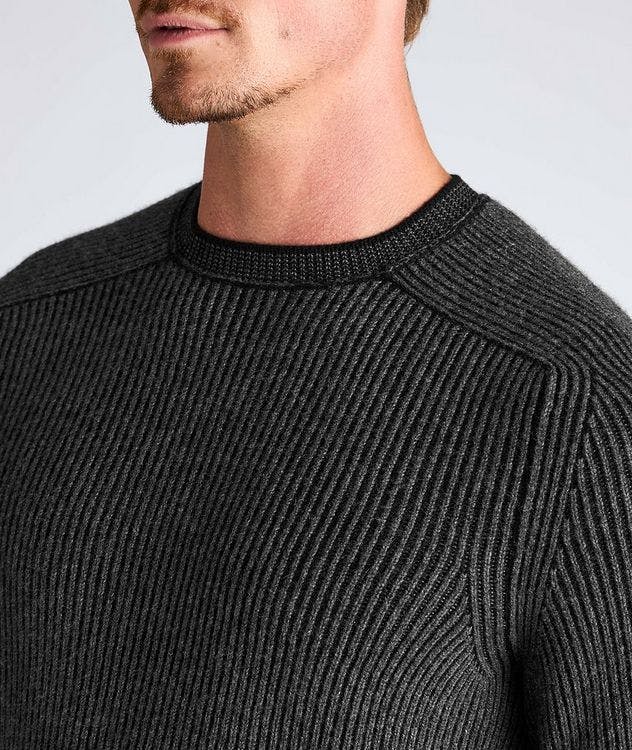 Reversible Ribbed Cashmere Sweater picture 6