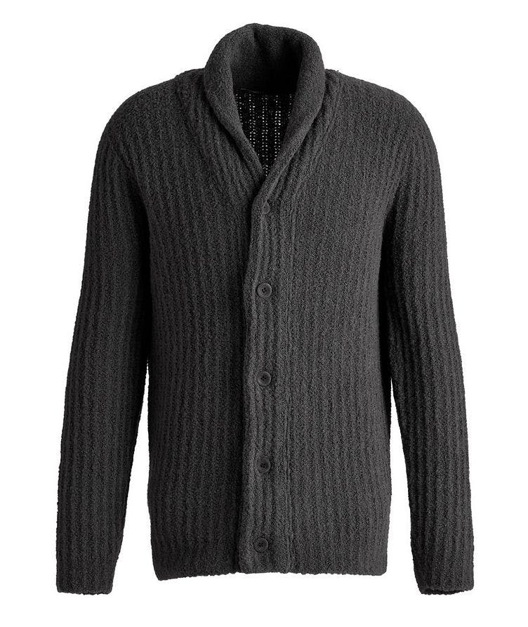 Shawl Collar Ribbed Wool-Blend Cardigan image 0