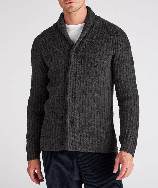 Shawl Collar Ribbed Wool-Blend Cardigan picture 2