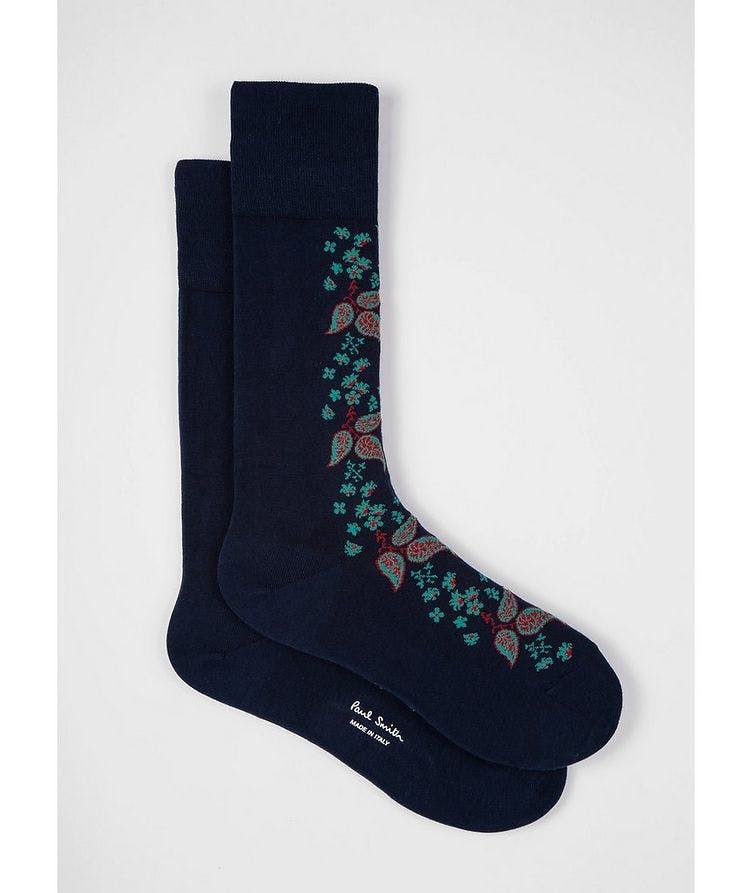 Terence Paisley Stretch-Cotton Socks image 0