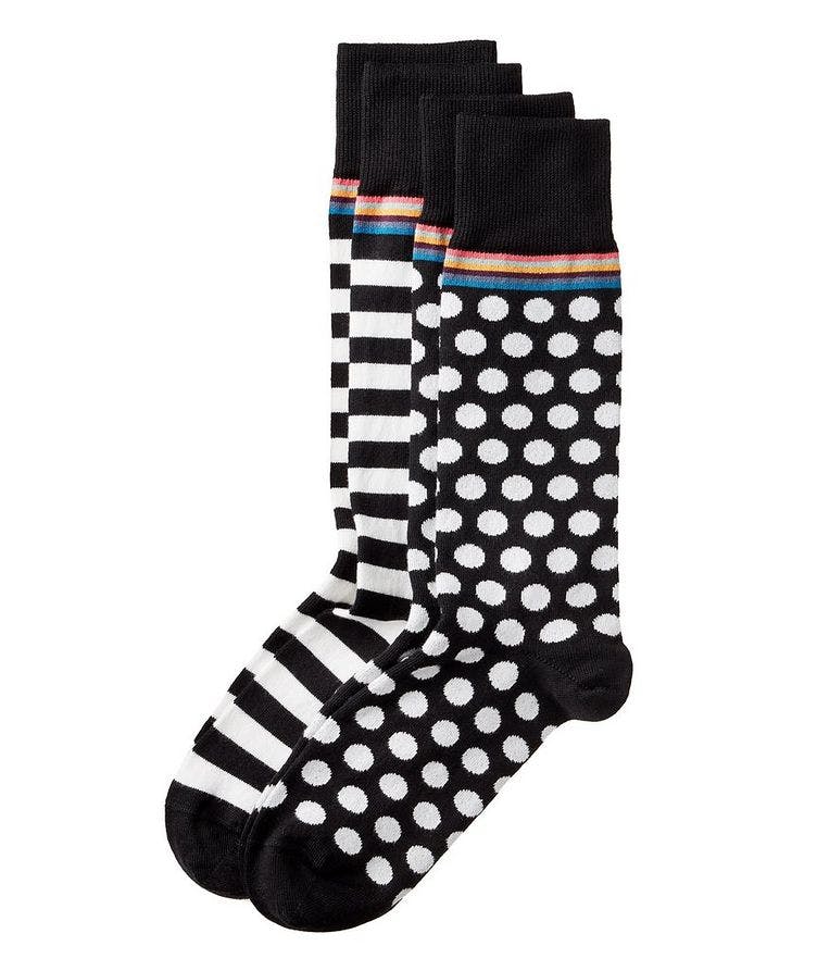 2-Pack Printed Cotton-Blend Socks image 0