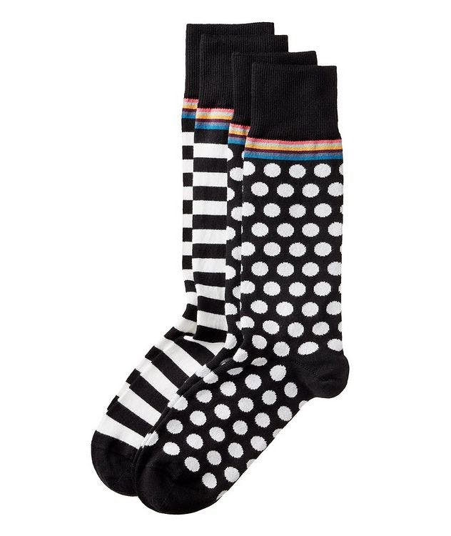 2-Pack Printed Cotton-Blend Socks picture 1