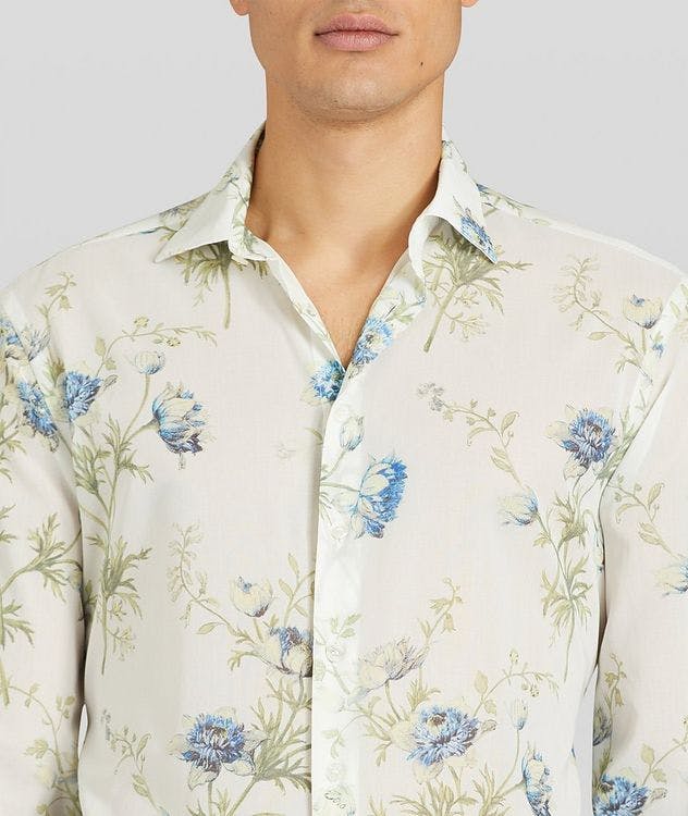 Chemise en coton à motif floral de coupe contemporaine picture 4