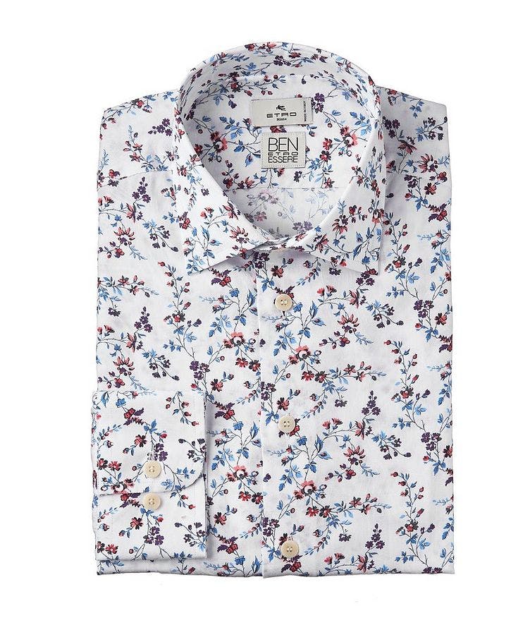 Contemporary Fit Floral Cotton-Blend Shirt image 0
