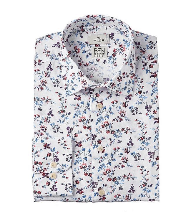 Contemporary Fit Floral Cotton-Blend Shirt picture 1