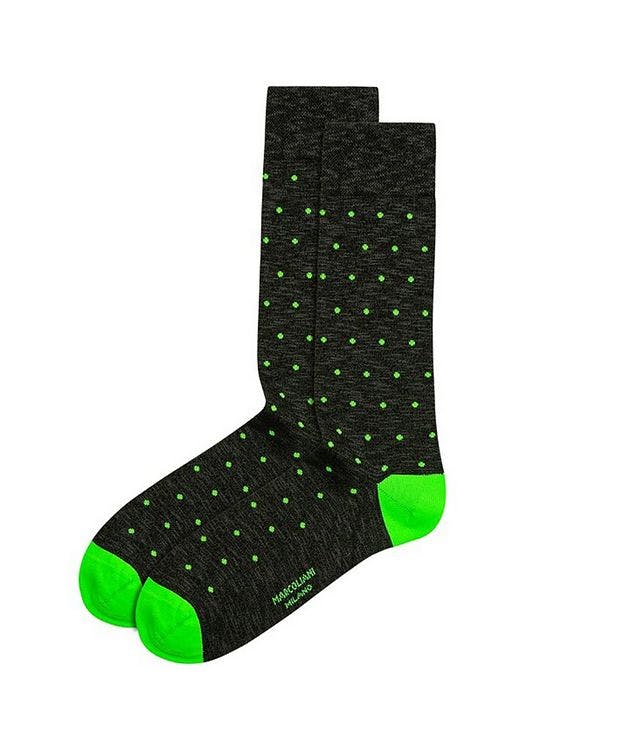 Polka-Dotted Cotton-Blend Socks picture 1