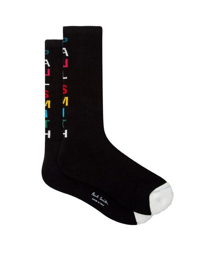 Printed Organic Cotton-Blend Socks image 0