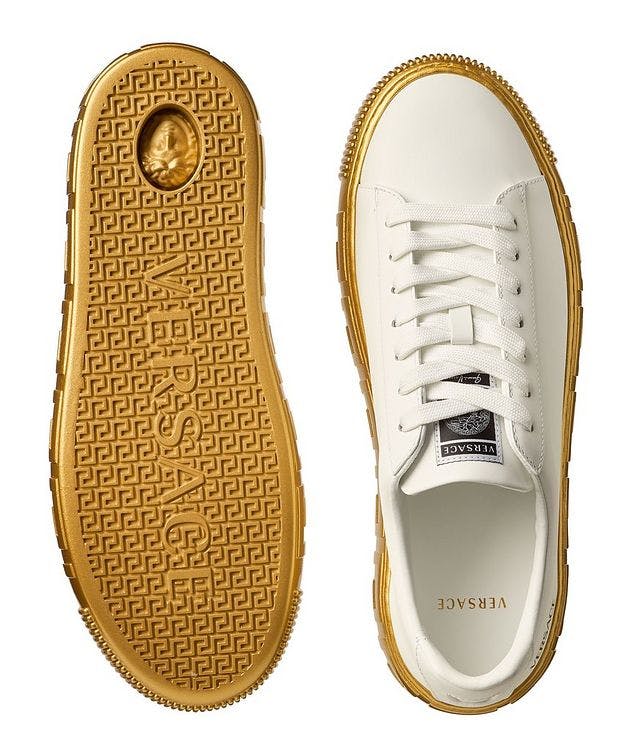 Greca Leather Sneakers picture 3