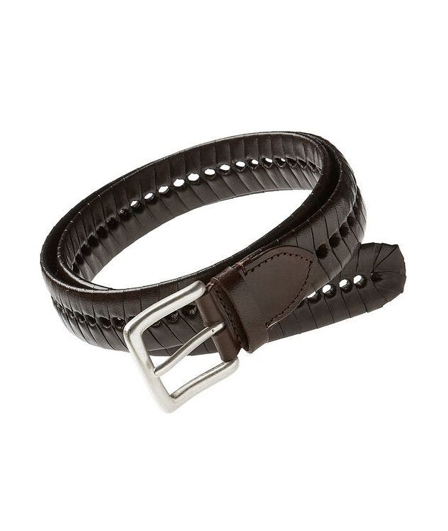 Braided Leather Eyelet Belt picture 1