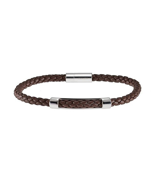 Braided Leather & Metal Bracelet picture 2