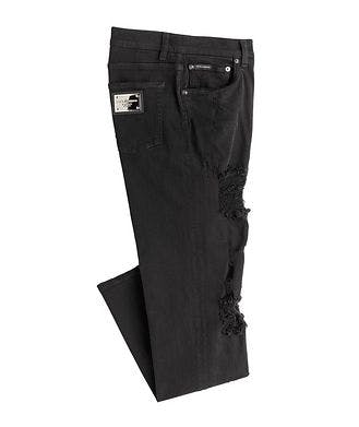Dolce & Gabbana Slim-Fit Stretch-Cotton Distressed Jeans