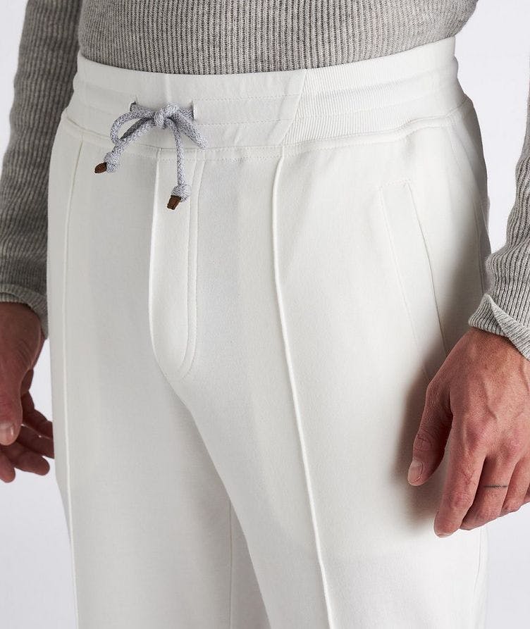 Drawstring Pleated Cotton Joggers image 4