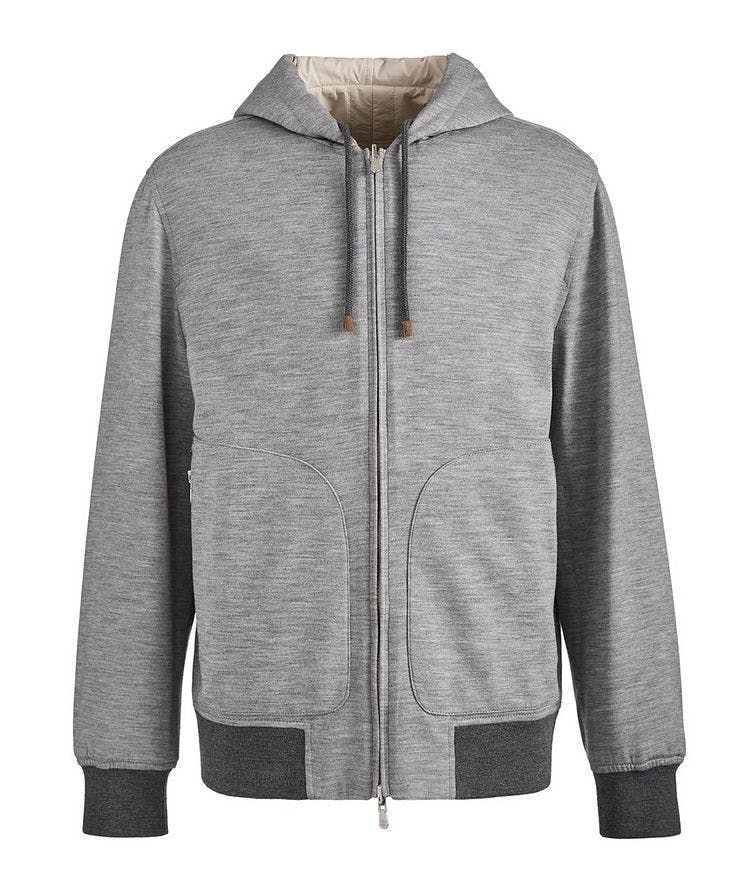 Reversible Hooded Wool, Cashmere & Nylon Jacket image 0