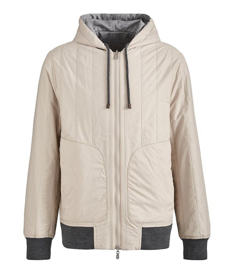 Reversible Hooded Wool, Cashmere & Nylon Jacket image 1