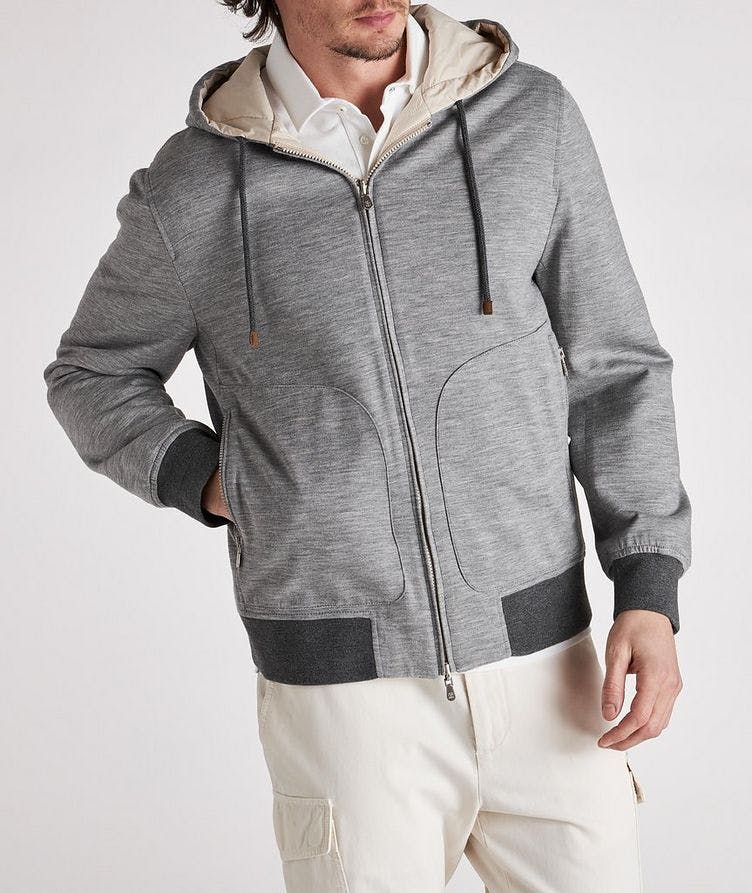 Reversible Hooded Wool, Cashmere & Nylon Jacket image 2