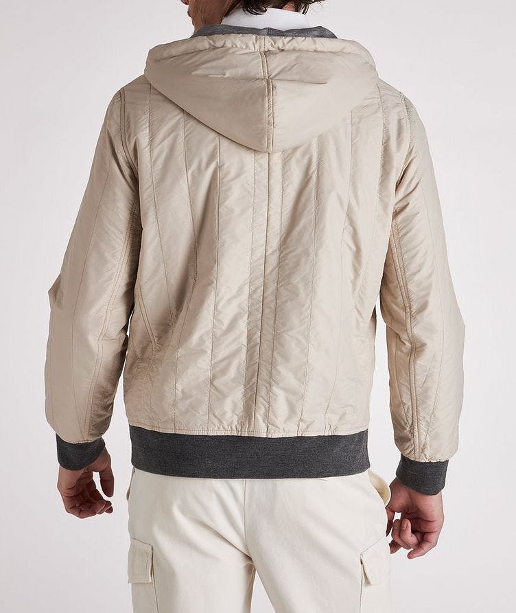 Reversible Hooded Wool, Cashmere & Nylon Jacket image 6