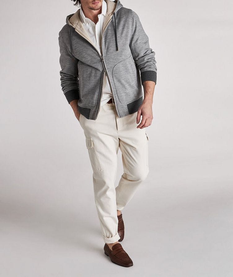 Reversible Hooded Wool, Cashmere & Nylon Jacket image 7