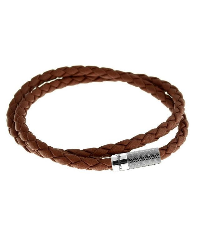 Leather & Sterling Silver Braided Bracelet picture 1