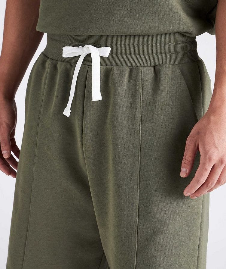 Olive Green Sweat Shorts  image 3
