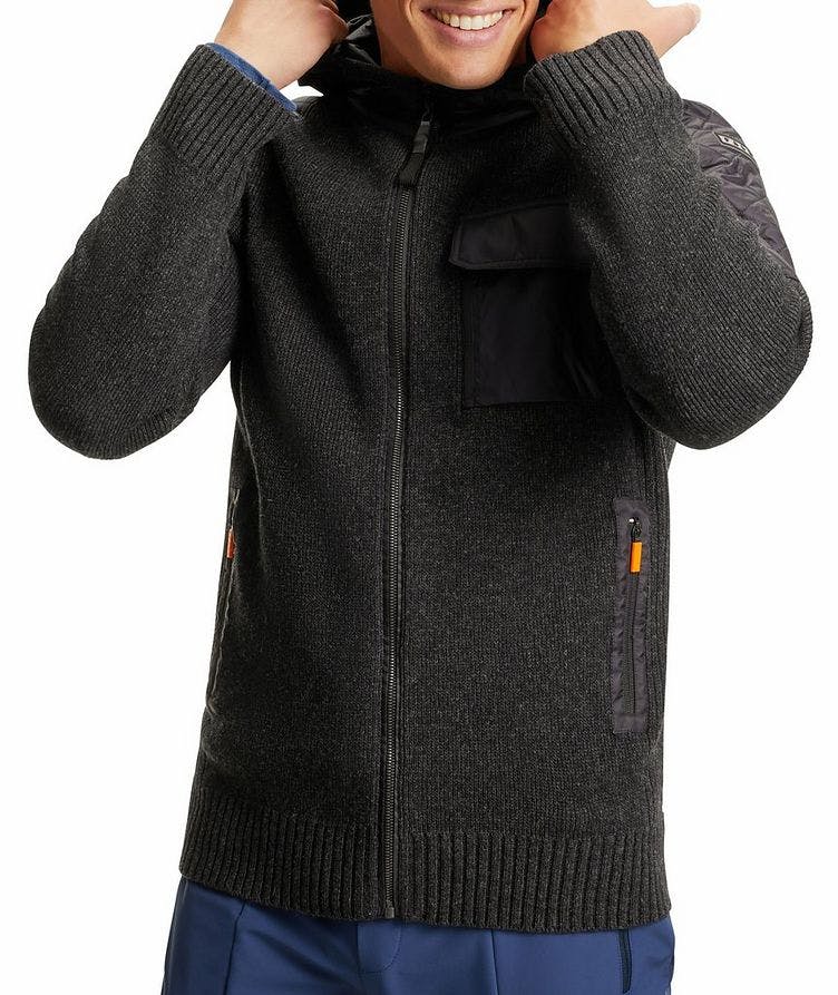 Woolen Knitted Hooded Jacket  image 2