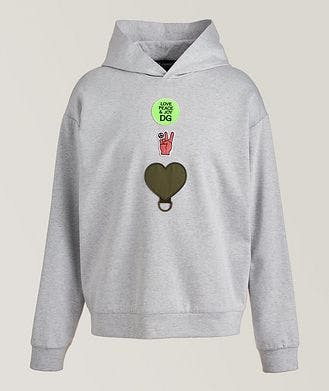 Dolce & Gabbana Kangourou en jersey de coton extensible avec symboles de paix