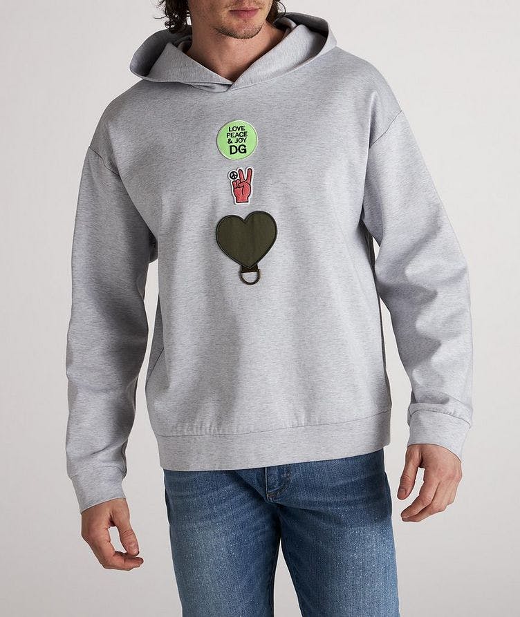 Kangourou en jersey de coton extensible avec symboles de paix image 2