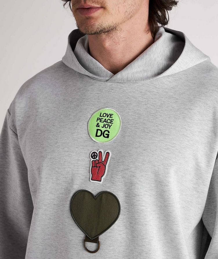 Kangourou en jersey de coton extensible avec symboles de paix image 4