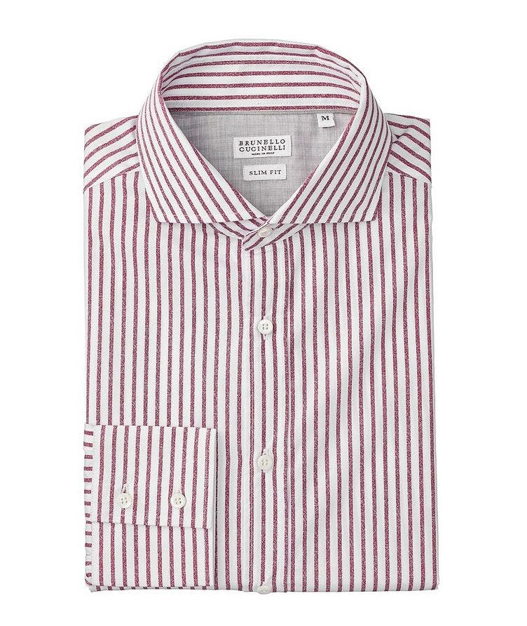 Slim-Fit Striped Cotton-Twill Sport Shirt image 0