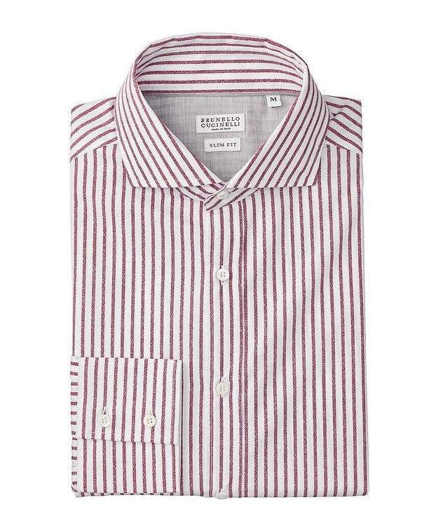 Slim-Fit Striped Cotton-Twill Sport Shirt picture 1