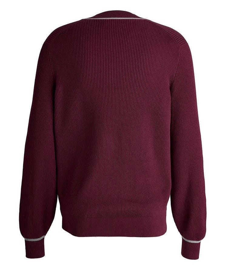 Cotton Rib-Knit V-Neck Sweater image 1