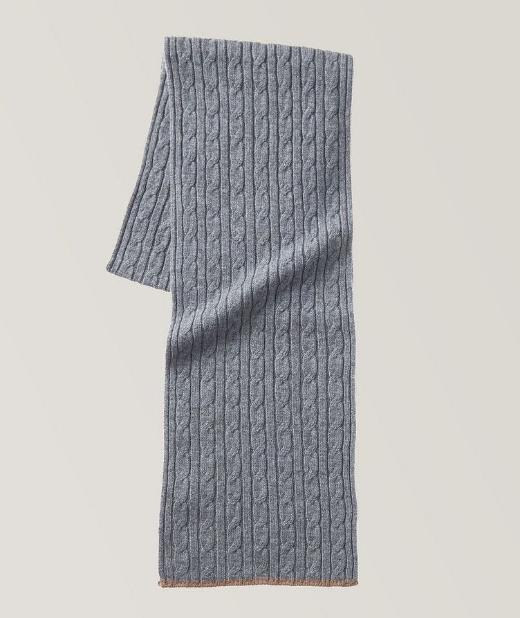 Exclusive Cashmere Cable Knit Scarf image 0