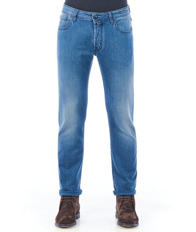 Comfort Stretch-Cotton Slim-Fit Jeans picture 1