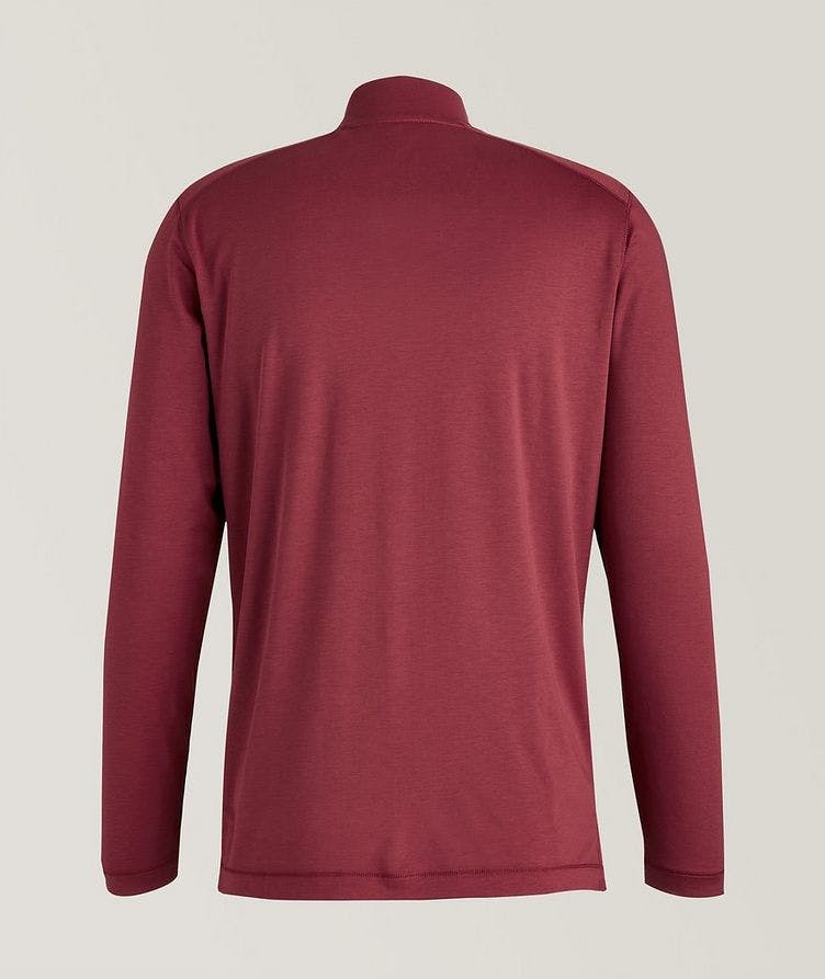 Quarter-Zip Mock-Neck Cotton Sweater image 1