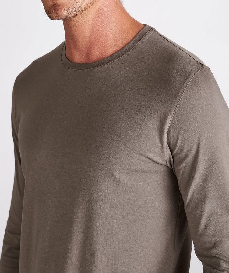 Long-Sleeve Stretch-Pima Cotton T-Shirt image 4