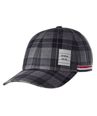 Thom Browne Six-Panel Tartan Stripe Baseball Hat