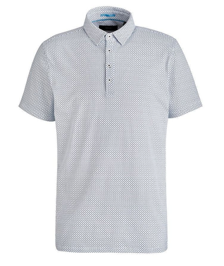 Printed Jersey Stretch-Cotton Pique Polo image 0