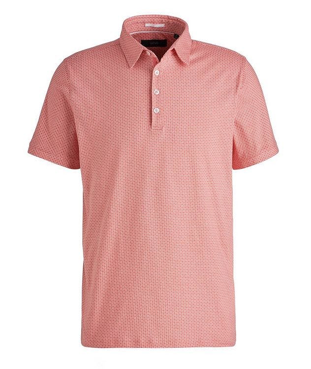 Printed Jersey Stretch-Cotton Pique Polo picture 1