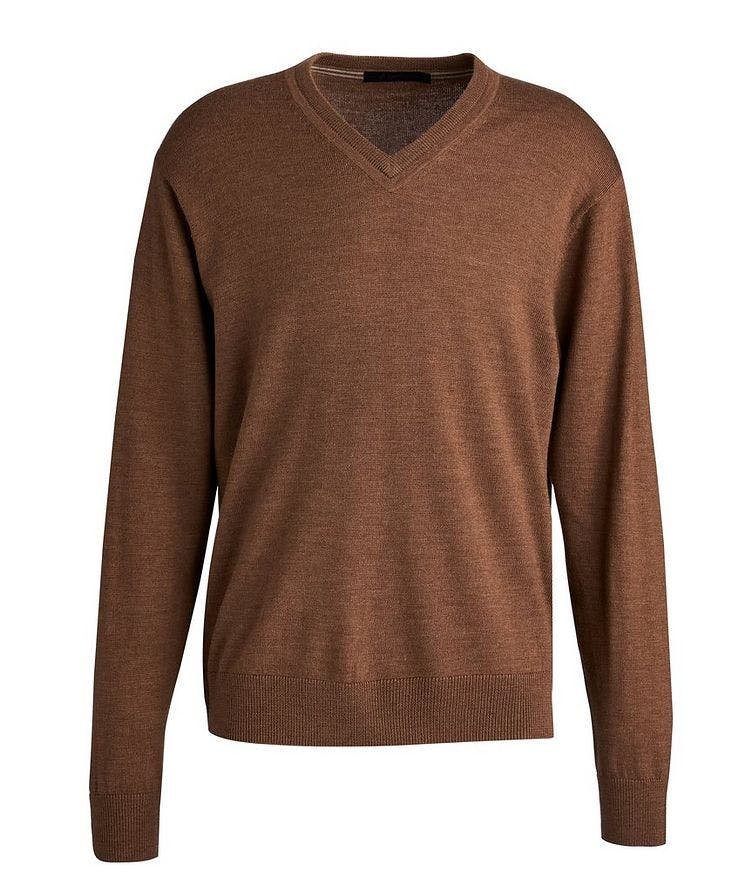 Long-Sleeve Merino Wool V-Neck Sweater image 0
