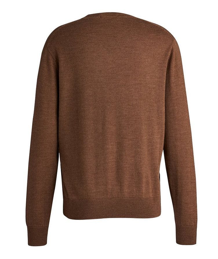 Long-Sleeve Merino Wool V-Neck Sweater image 1