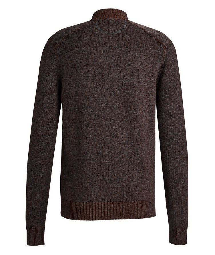 Mock Neck Half-Zip Wool-Blend Sweater image 1