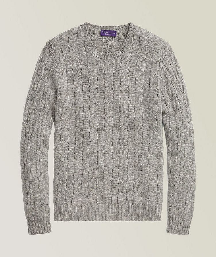 Cashmere Cable-Knit Crewneck Sweater image 0