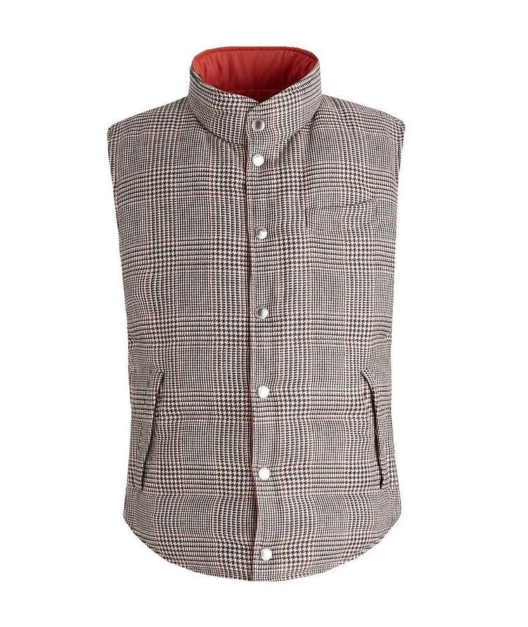 Linen-Wool-Silk & Nylon Reversible Down Vest image 0